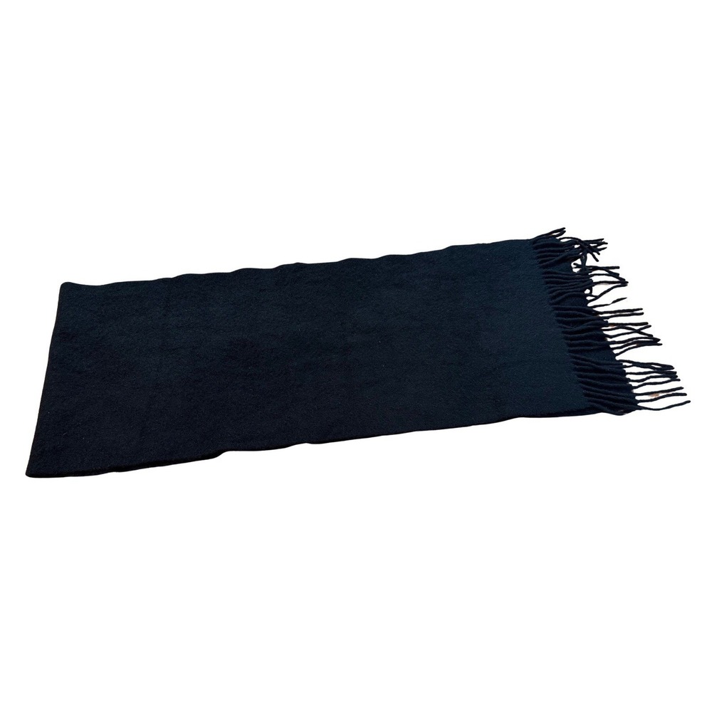 Charter Club 100% Cashmere Black Fringe Scarf Women 12" x 59" One Size